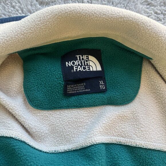The North Face Men’s Glacier Alpine Fleece Zip Jacket Color Block Teal Blue XL - Picture 6 of 9